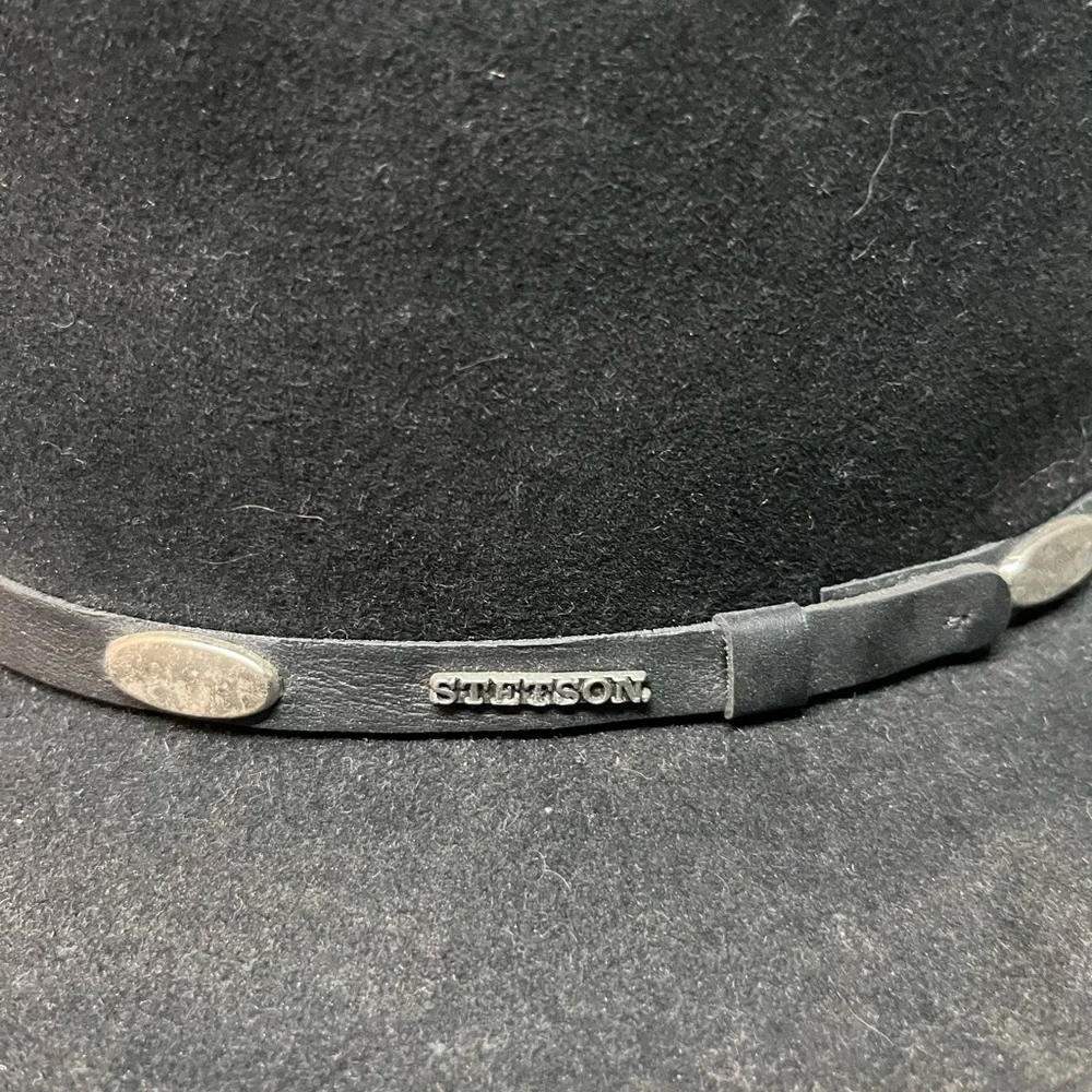 Stetson Black Hat with Silver Accents - Picture 2 of 6
